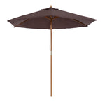 2.5m Wood Garden Parasol Sun Shade | Coffee