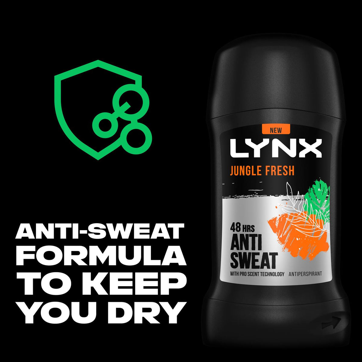 Antiperspirant Deodorant Stick 48h Odour Protection Jungle Fresh 50ml | Set of 12