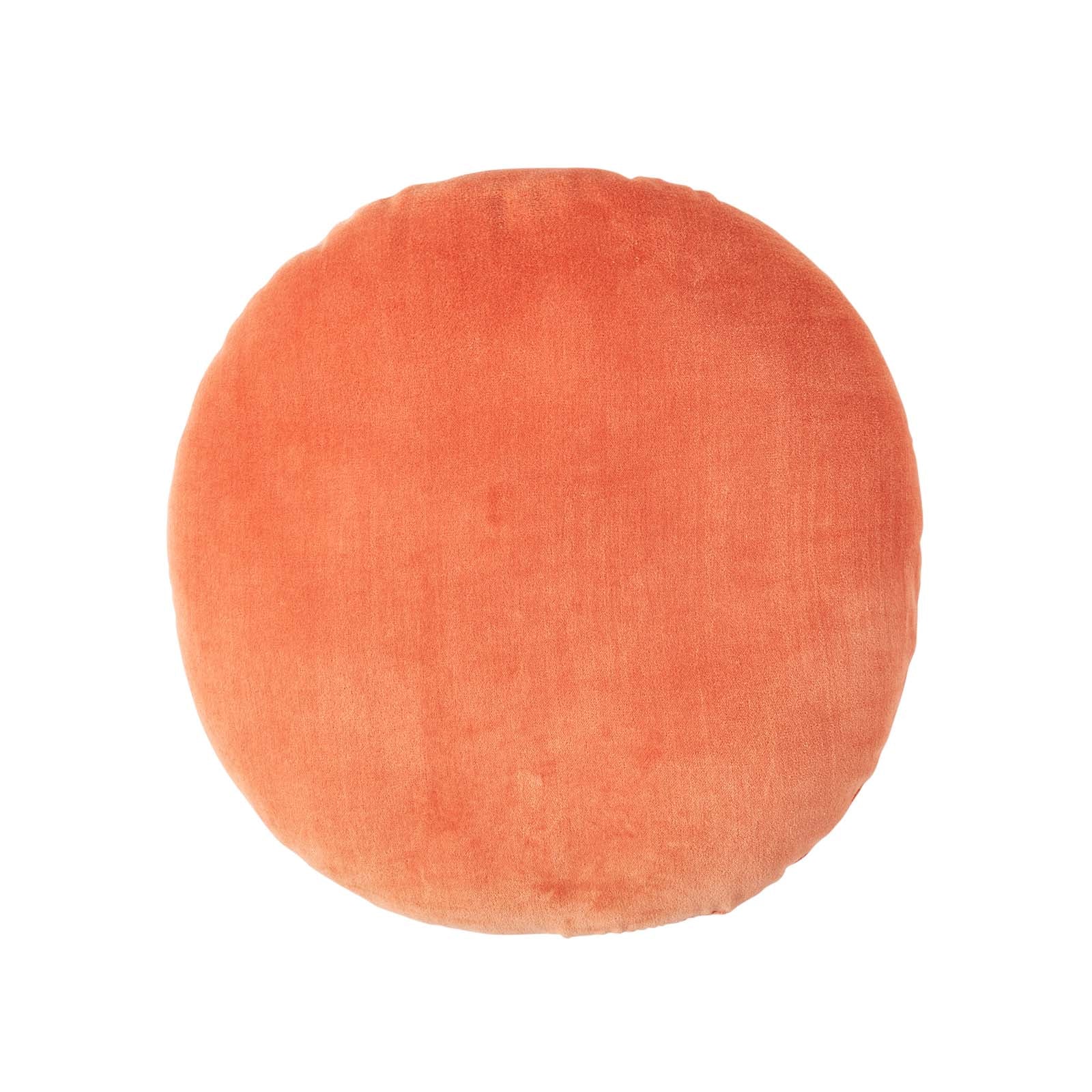 Luxury Velvet Round Cushion | 40cm x 40cm | Burnt Orange
