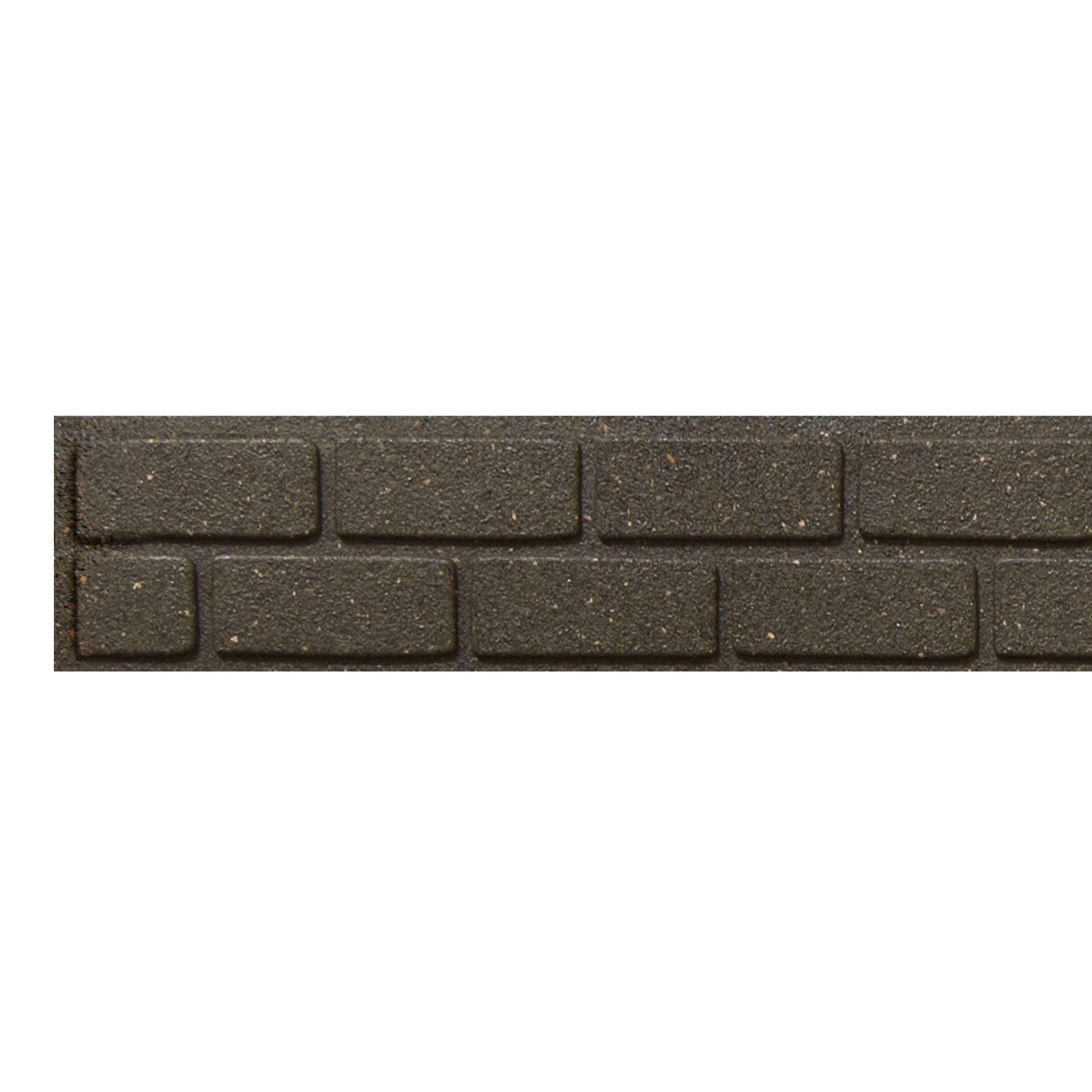 Recycled Rubber Brick Effect Garden Edging Border 1.2m | Set of 20 | Brown