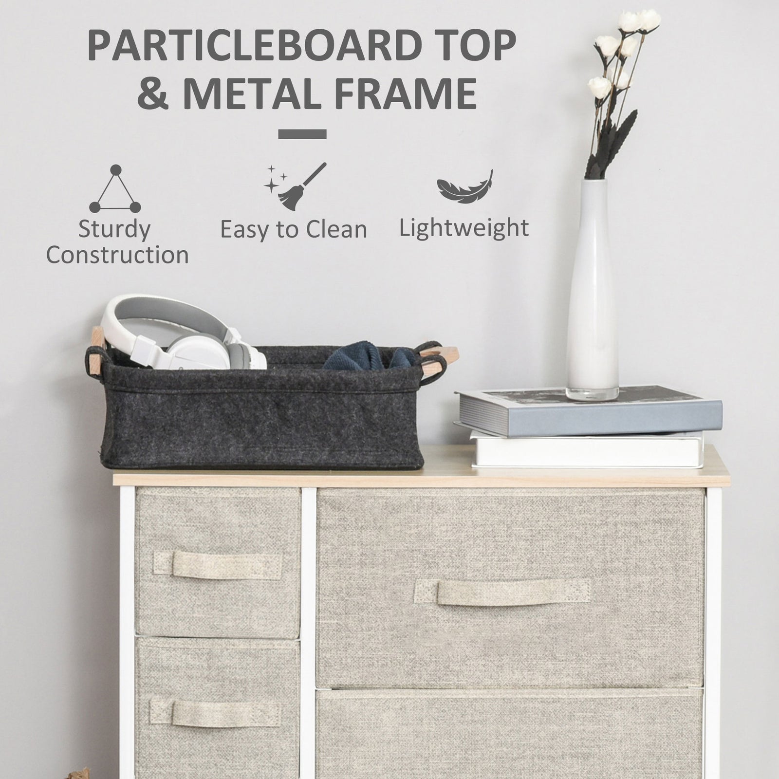 Storage Dresser Tower With Adjustable Feet 7 Drawers | One Size | Multi Colour