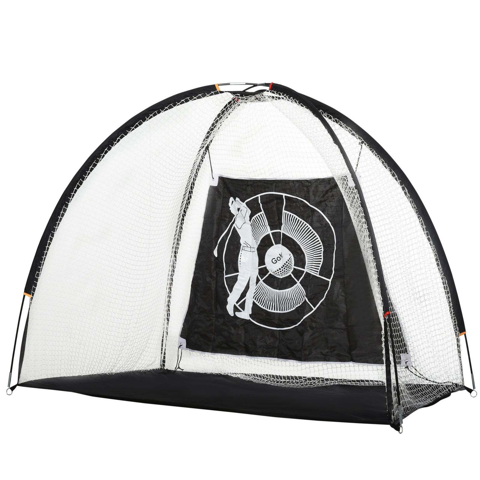 2m Golf Practice Net, Target Cloth, With Bag | Black