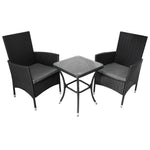 Rattan Bistro Set | Black