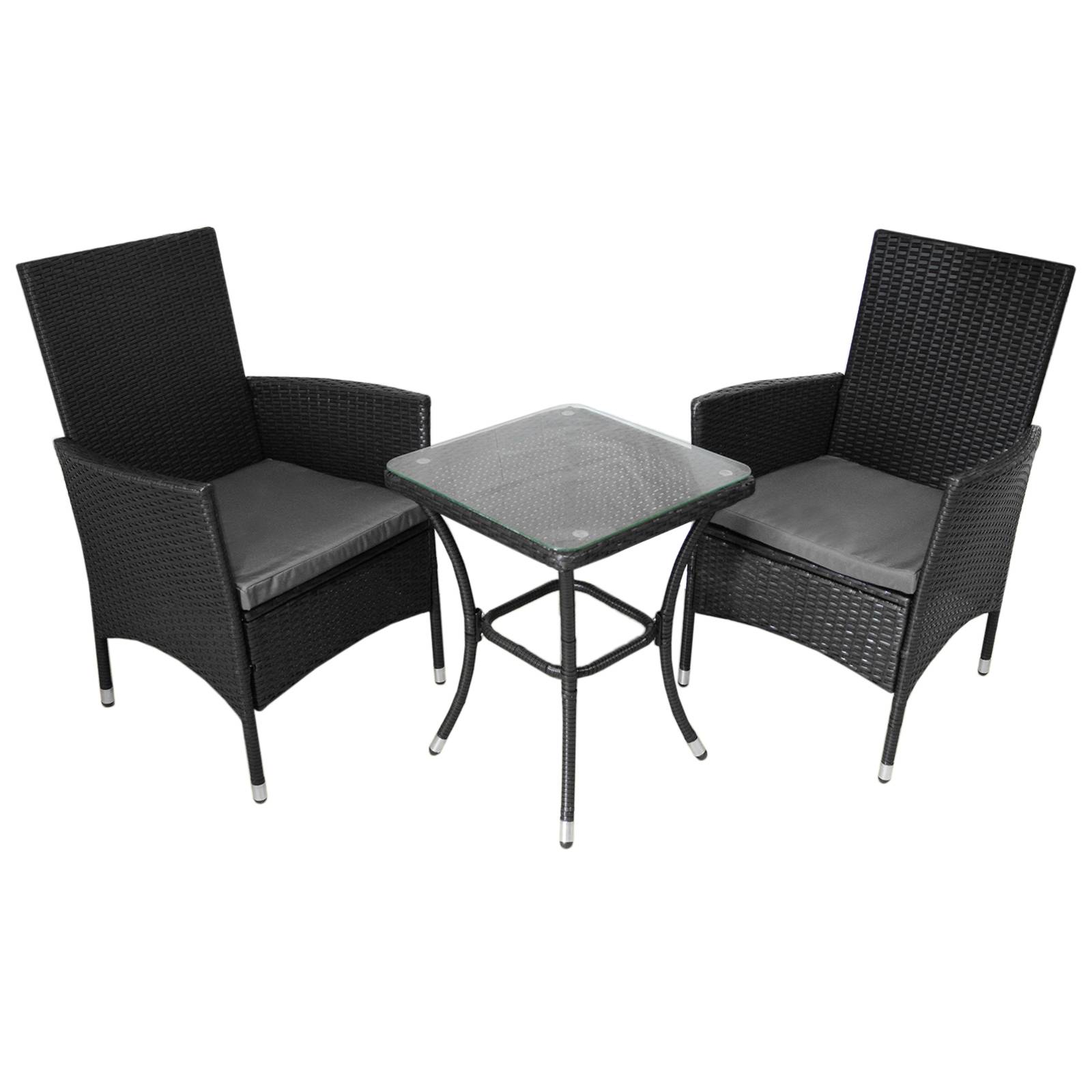Rattan Bistro Set | Black