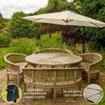 3m Led Cantilever Parasol | Cream