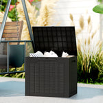 93l Plastic Garden Storage Box, Storage Container W/ Handles