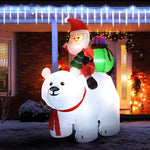 6.6ft Christmas Inflatable Santa Claus With Polar Bear