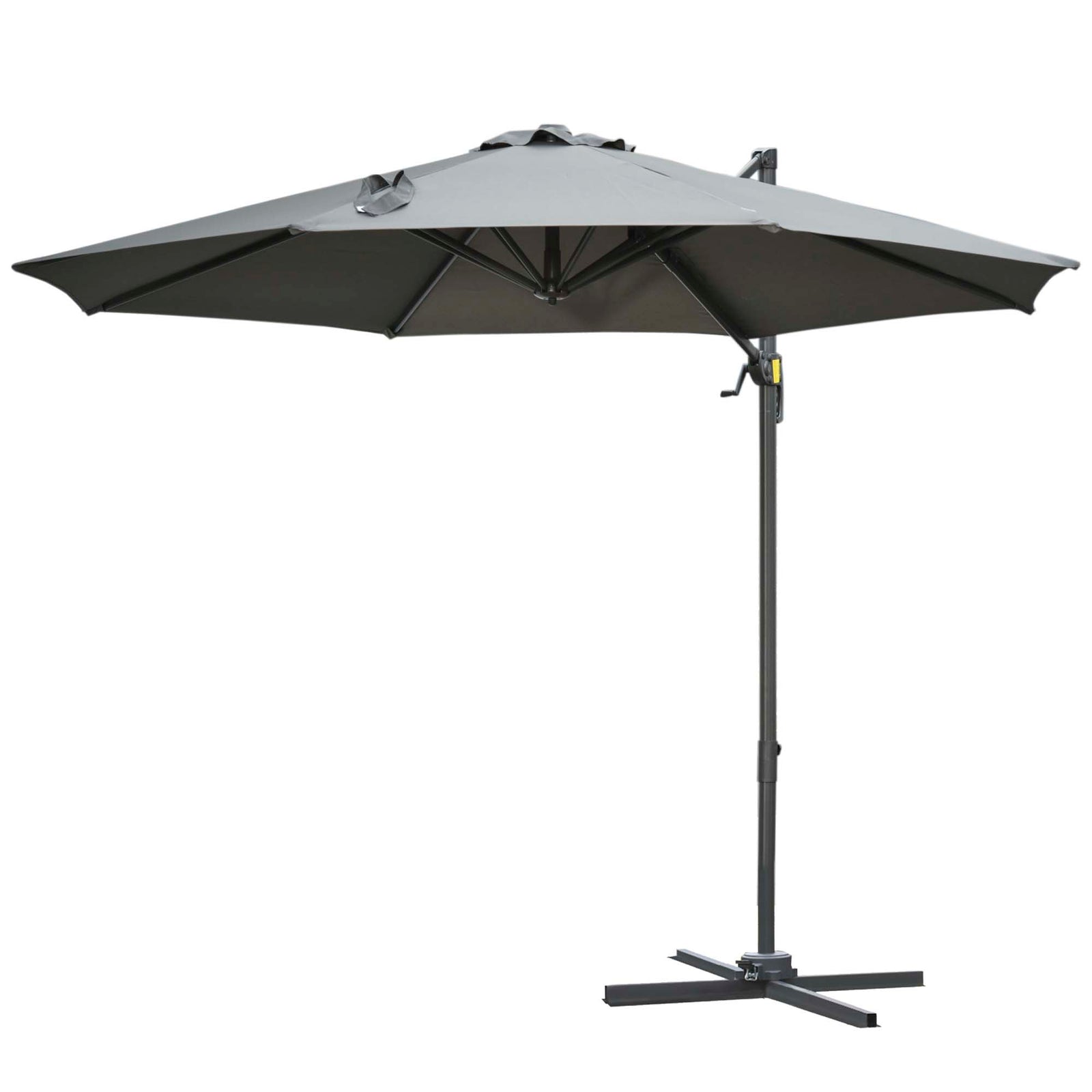 3m Cantilever Parasol W/ 360° Rotation & Base