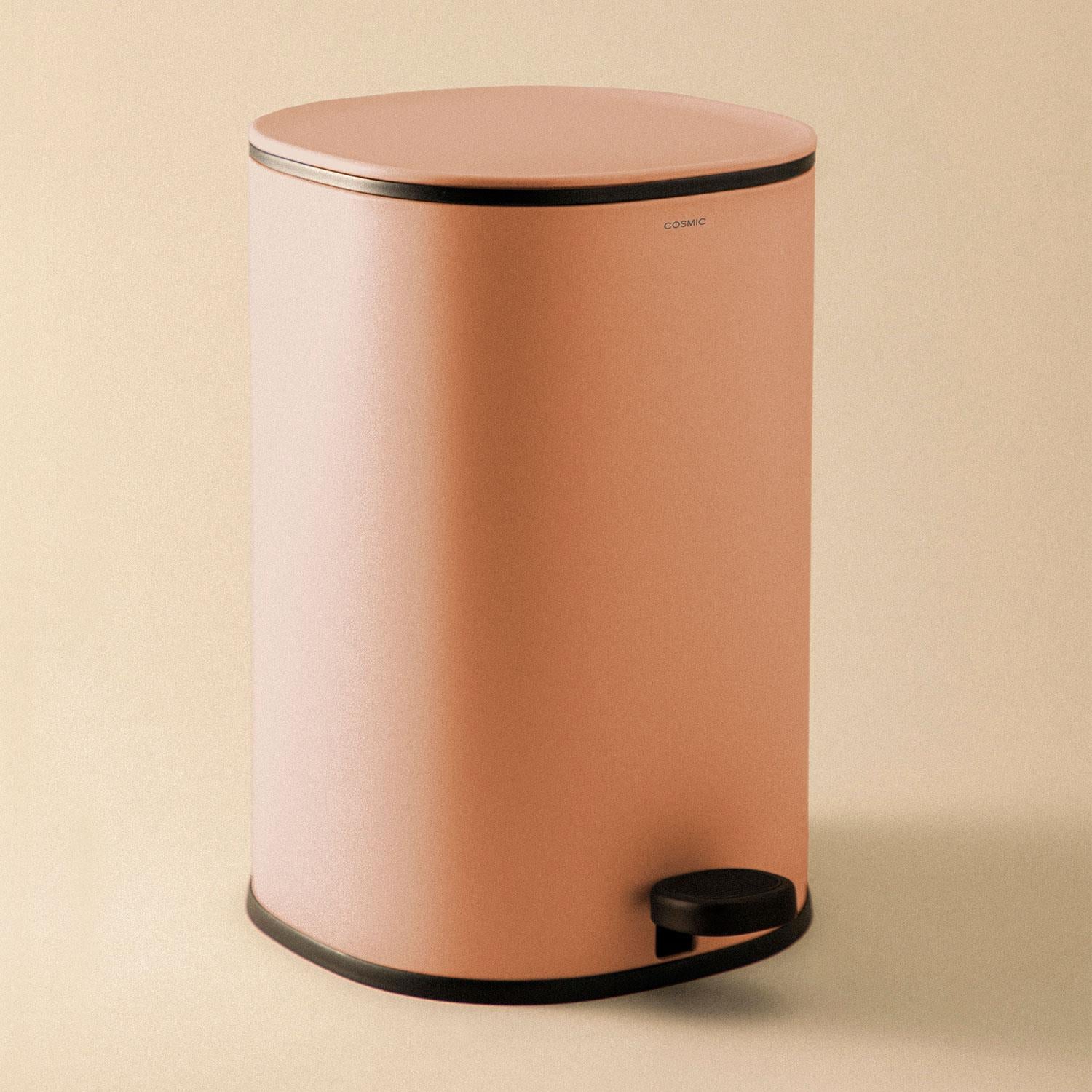 Essentials Pedal Bin | 5l Circular Trash Can With Lid | Pink