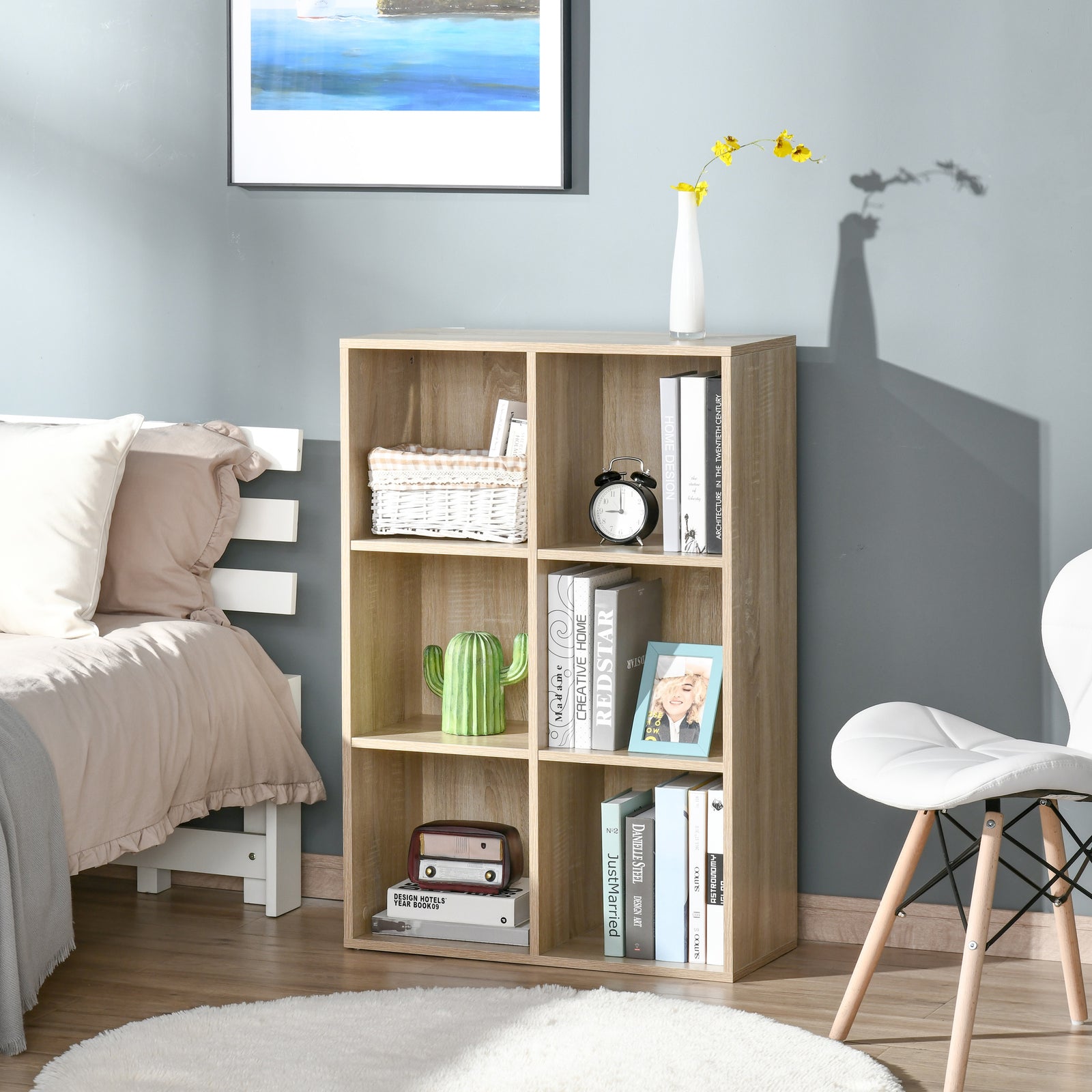 Cubic Cabinet Bookcase Storage Shelves For Home Office | One Size | Brown