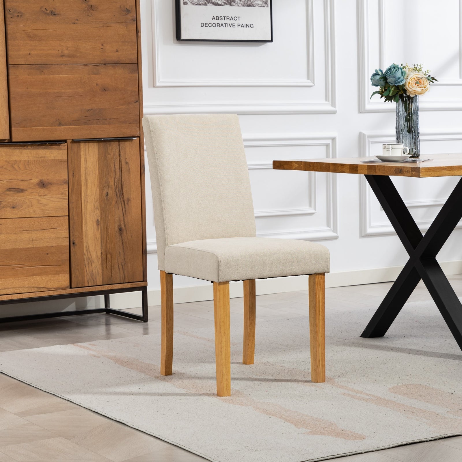 Almont Fabric Dining Chairs - Set Of 2 | Beige