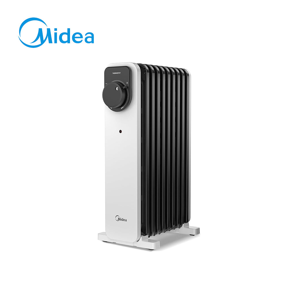 9 U-type Fins Electric Oil Heater With Knob Control 24-hour Timer, Overheat & Tip-over Protection
