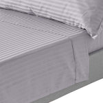 Egyptian Cotton Satin Stripe Flat Sheet 330 Tc | Single | Grey