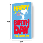 Snoopy Sticker Birthday Card Official Product