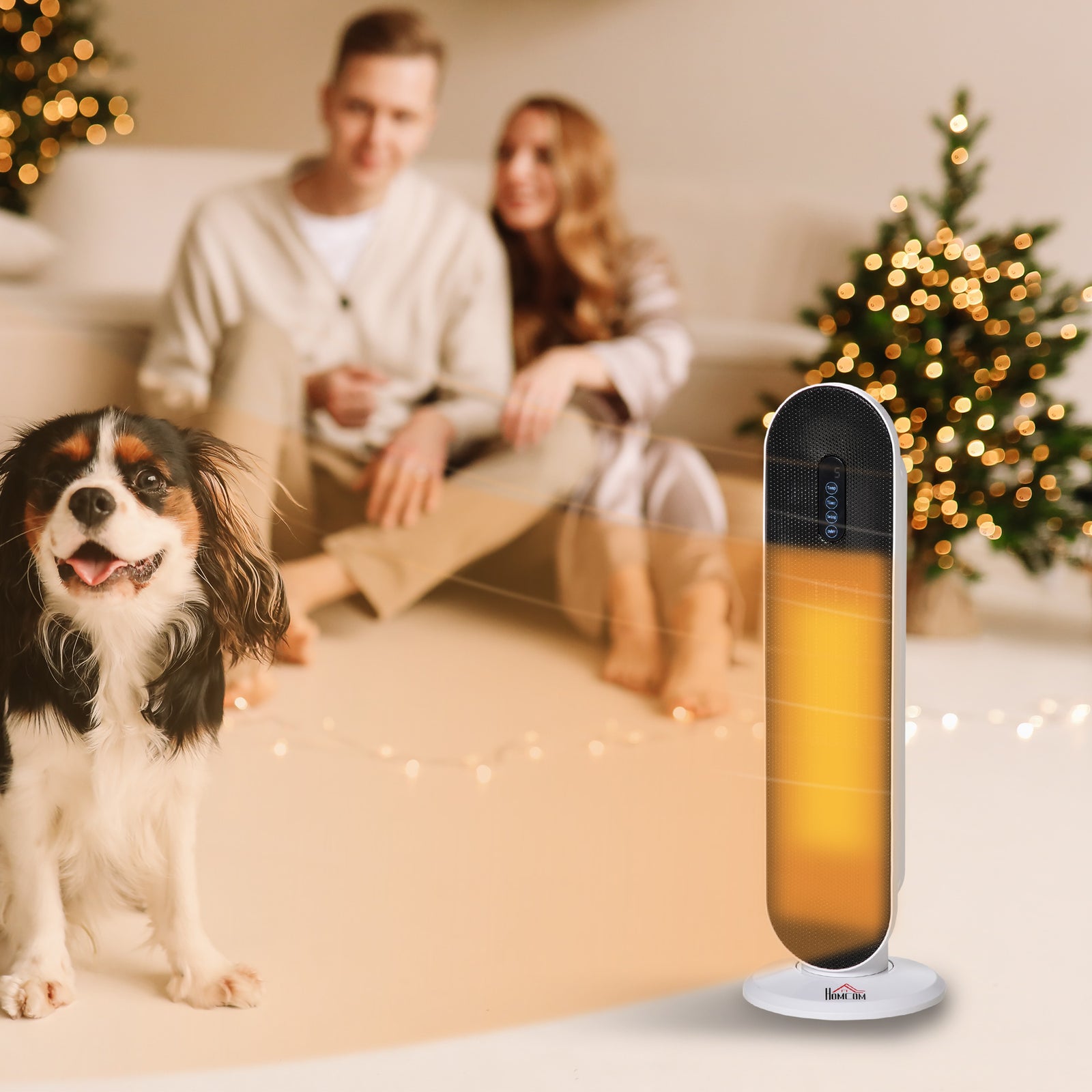 Ceramic Space Heater Tower Heater With Oscillation | One Size | White