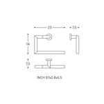 Towel Ring, Black Matt, Wall-mounted, 23 Cm. Collection Kubic