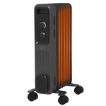 7/9/11 Fin Oil Filled Radiator Portable On Wheels | Small | Gray