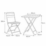 Colourways Vibrant Folding Patio Or Balcony Set | Black