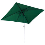 3x2m Patio Umbrella Canopy Tilt Crank | Green