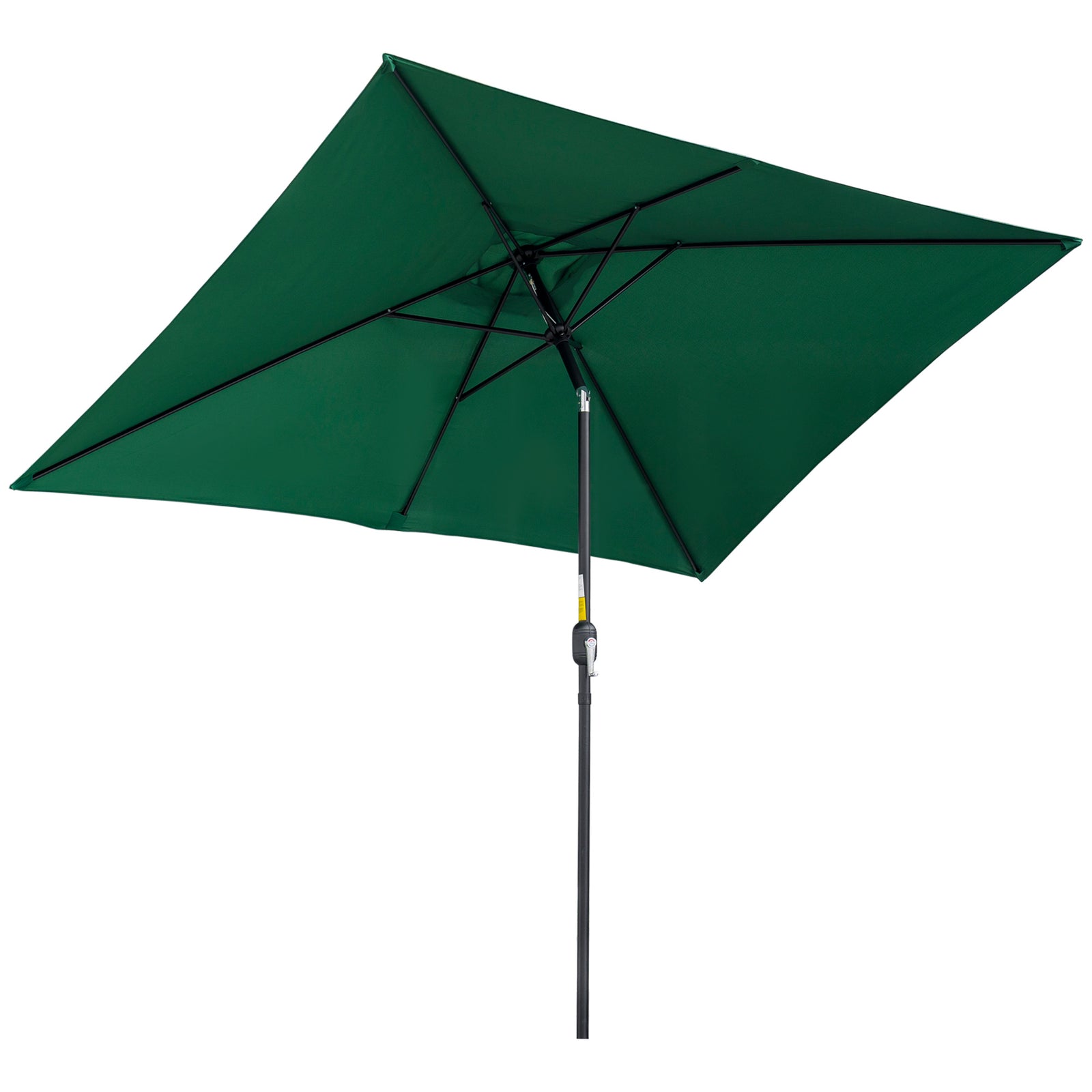 3x2m Patio Umbrella Canopy Tilt Crank | Green