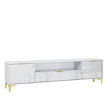 Goldline Gloss Tv Unit 200cm | White