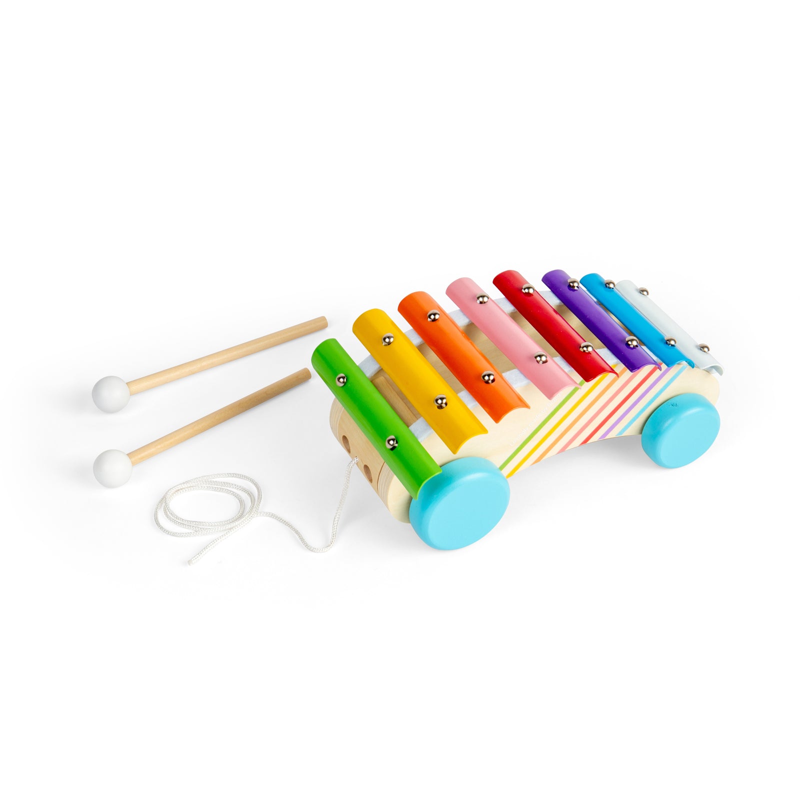 Bigjigs Toys Wooden Pull Along Xylophone For Kids
