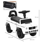 Benz G350 Kids Ride On Sliding Car W/ Under Seat Storage No Power | White