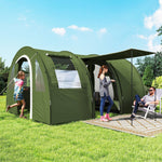 Outsunny 5-6 Man Tunnel Tent, 2000mm Waterproof, Two Room