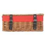 Wicker Double Steamed 35cm Empty Hamper Basket | Red