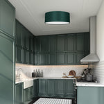 Verde Hand Made Scandi Style 40cm Ceiling Lamp In A Rich Green Finish Holds 2xe27 Led Bulbs