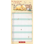 Winnie The Pooh 2026 Family Organiser Calendar (with Stickers) Official Product