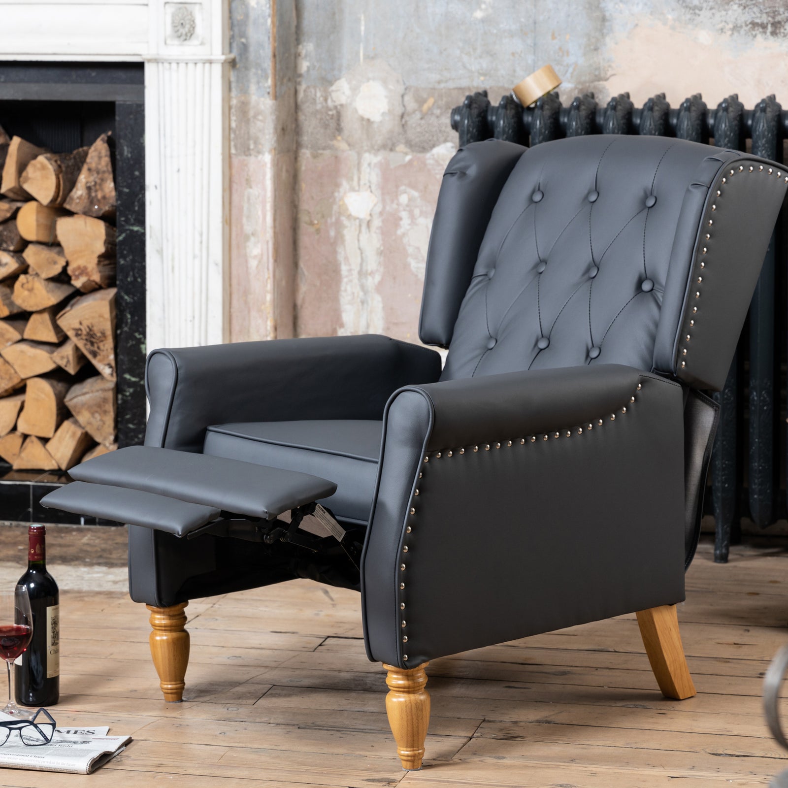 Galena Recliner Armchair | Grey