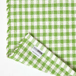 Cotton Gingham Check Rug Hand Woven | 170cm | Green