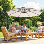 3 M Garden Cantilever Parasol With Cover, Rotation | Cream
