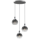 Monte Hand Made Circular Designer Pendant Lamp Smoked Glass Shades