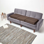 Faux Suede Orthopaedic Foam 3 Seater Booster Cushion | 50cm x 150cm | Chocolate