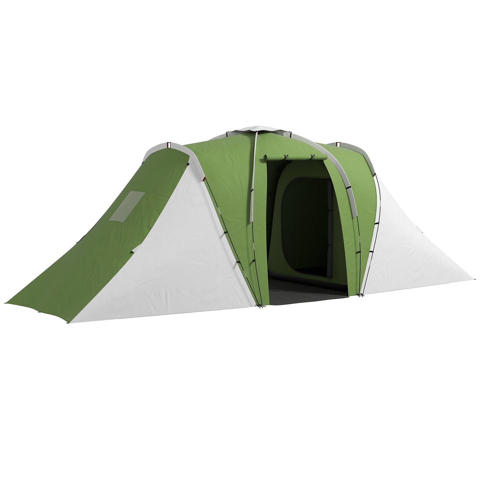 Outsunny 4-6 Man Tunnel Tent, 2000mm Waterproof, 2 Bedroom