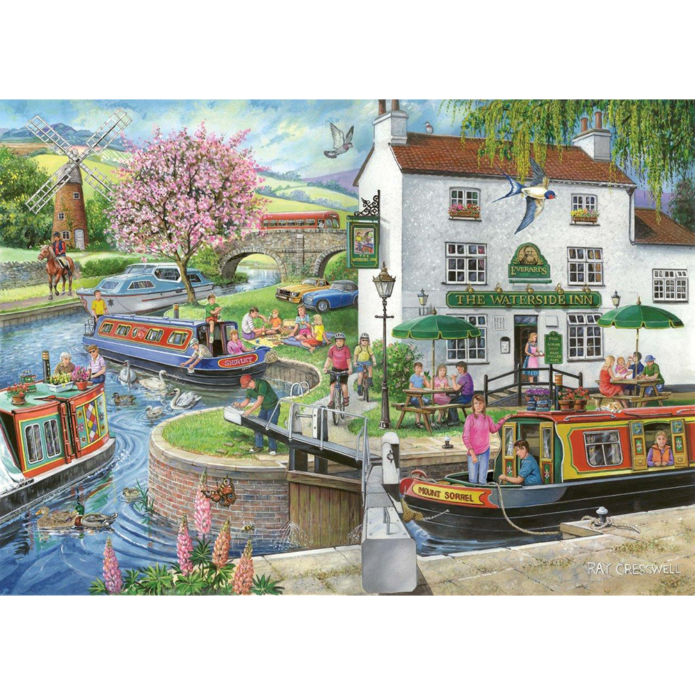 No.6 - By The Canal - 1000 Piece Jigsaw Puzzle For Adults