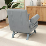 Single Sofa Bed, 3-in-1 Convertible Folding Chair Bed | Light Grey