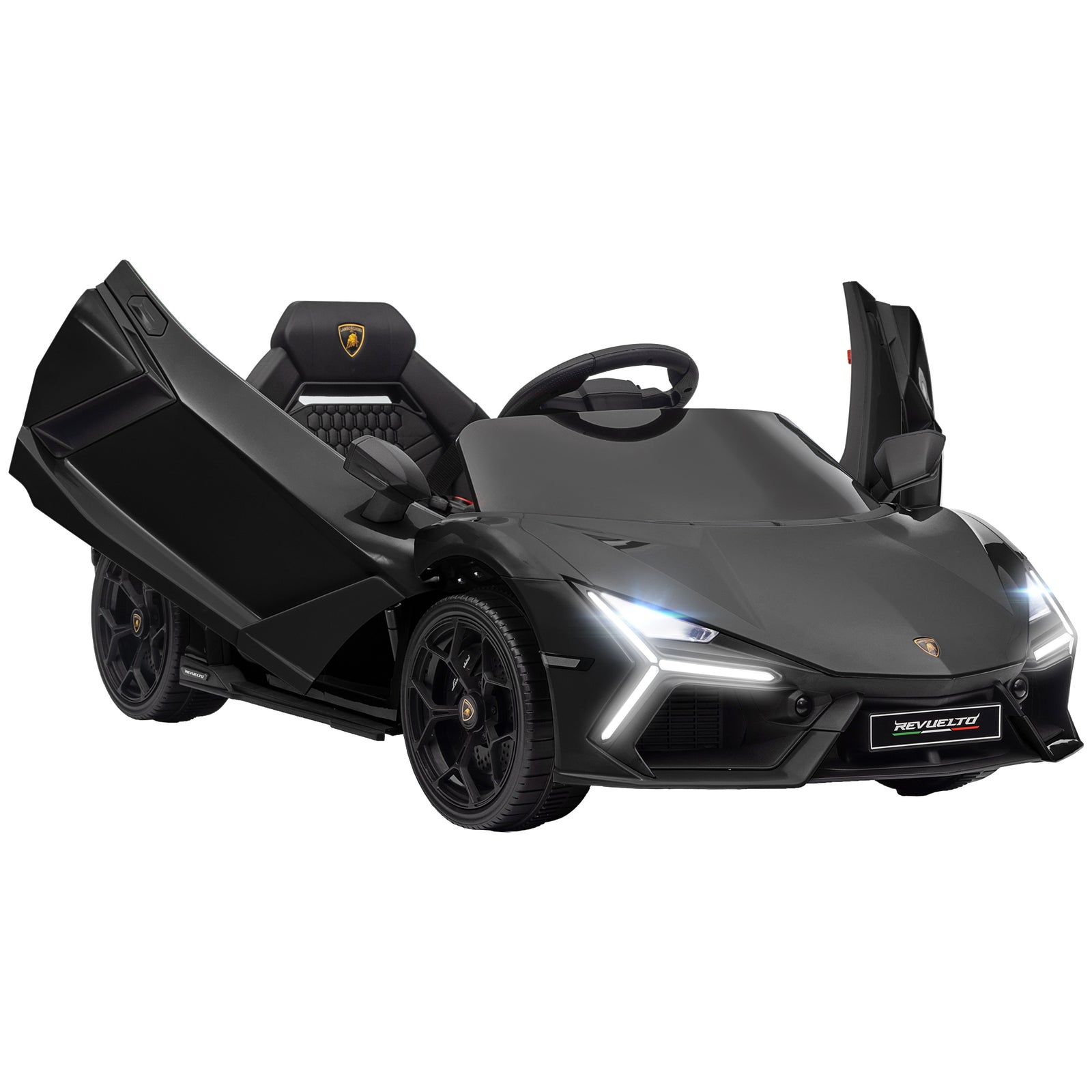 Lamborghini Revuelto Licensed Ride On Car W/ Suspension | Black