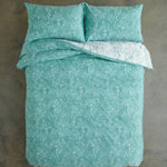 Cow Parsley Easycare Duvet Cover Set – 200tc Cotton Rich Botanical Bedding | Super King | Green