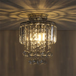 Modern 23cm Dia Chandelier Droplet Crystal Ball Chrome Mount Ceiling Light Fixture