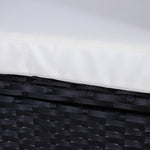 Rattan Bistro Set Garden Chair Table Patio Outdoor | Black