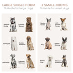 Double Dog Cage W/ Divider - Large Dogs | White