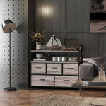 Bedroom Chest Of Drawers 4/5/6/7 Drawer Dresser W/ Shelf | Medium | Gray