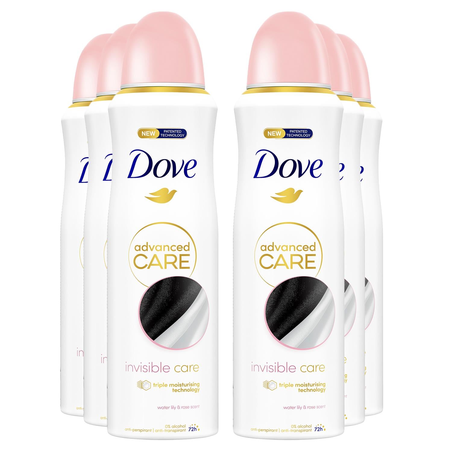 Advanced Care Anti-perspirant Deodorant Invisible Care, 6x 200ml | White