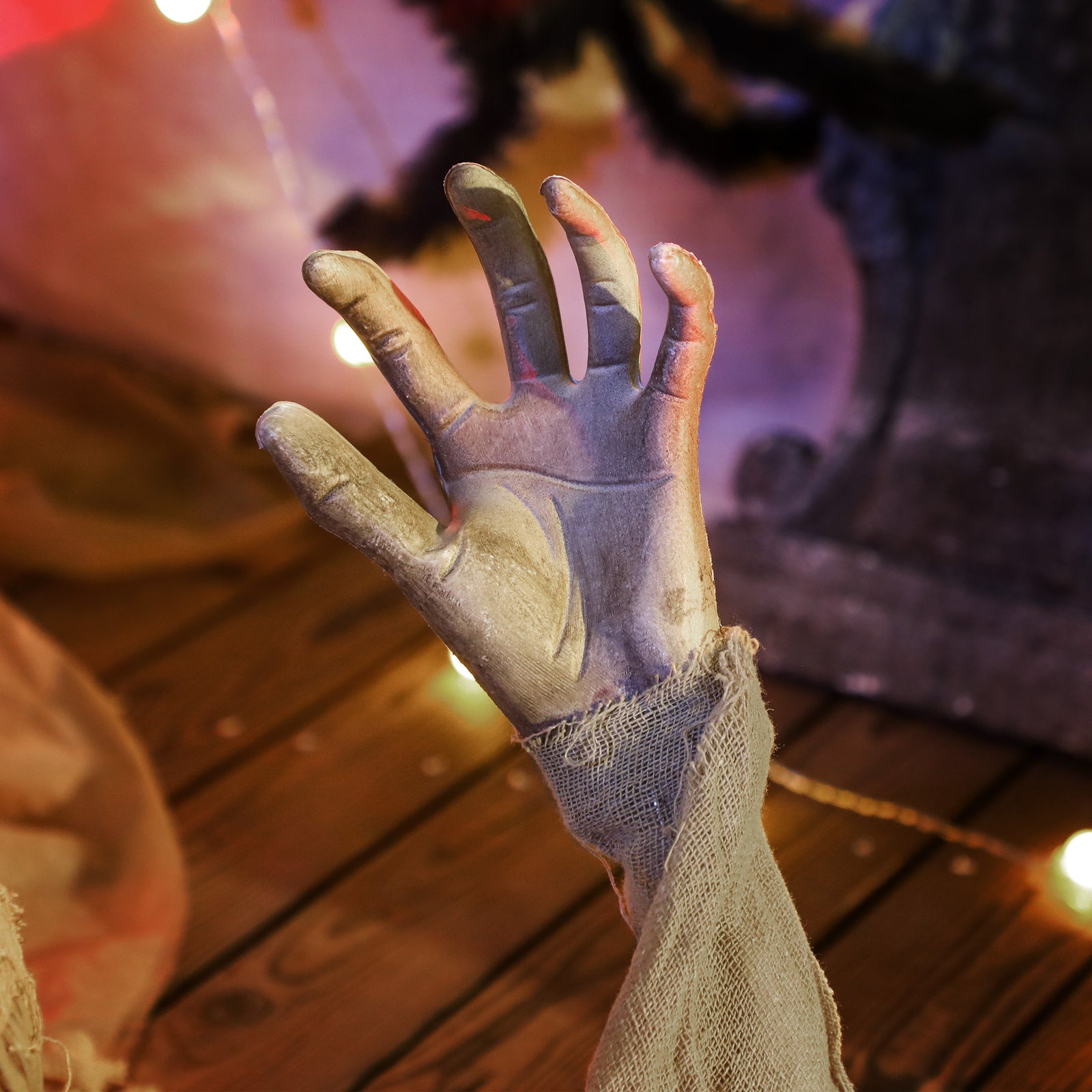 Life Size Halloween Animated Crawling Mummy With Glowing Led Eyes