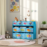 Aiyaplay 3-tier Toy Organiser Shelf With 9 Storage Boxes For Bedroom | Blue