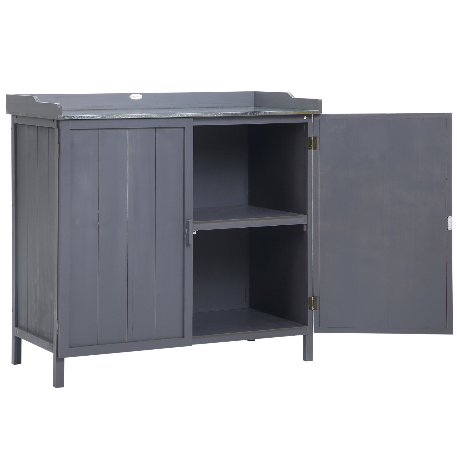 Garden Storage Cabinet Potting Bench Table With Top