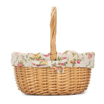 Wicker Shopping Basket Buff Willow Oval Shopper | Pink